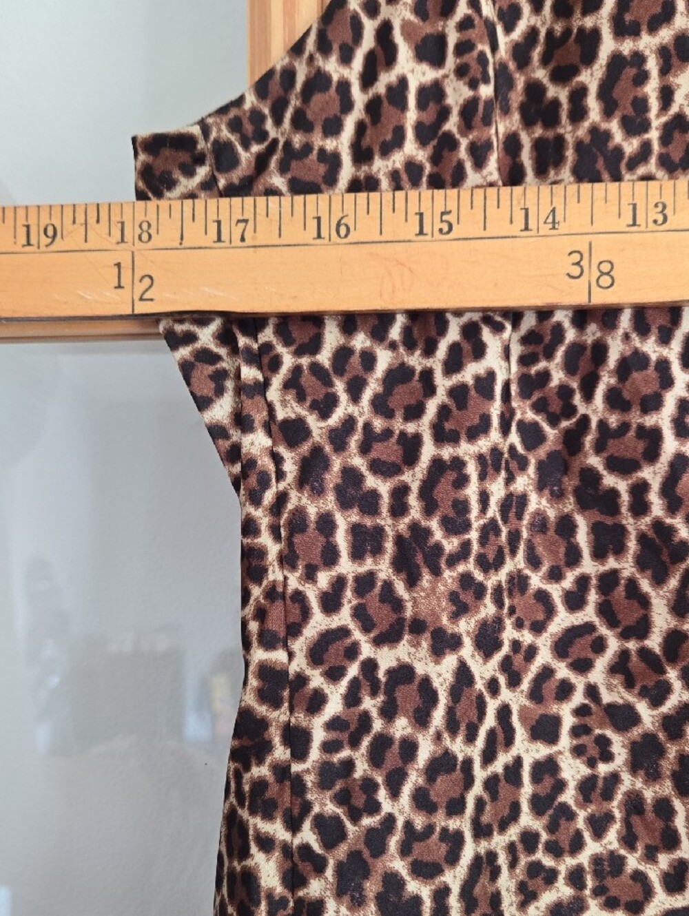 Leopard Print Slip Dress - Brown/Cream Satin Lg Evening Date Rock Goth - Picture 5 of 8